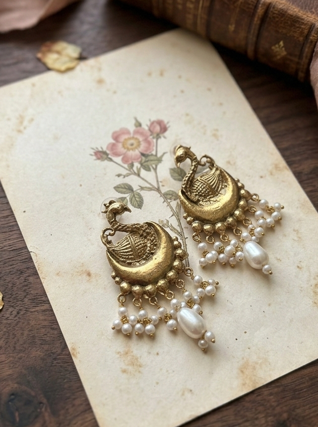 Antique Gold Ethnic Earrings – hhe-26-87