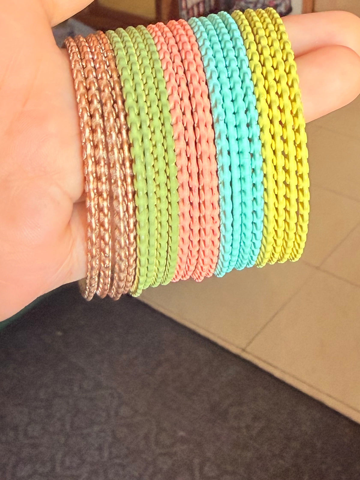 Pastel aesthetic metal bangles hhb-26-289