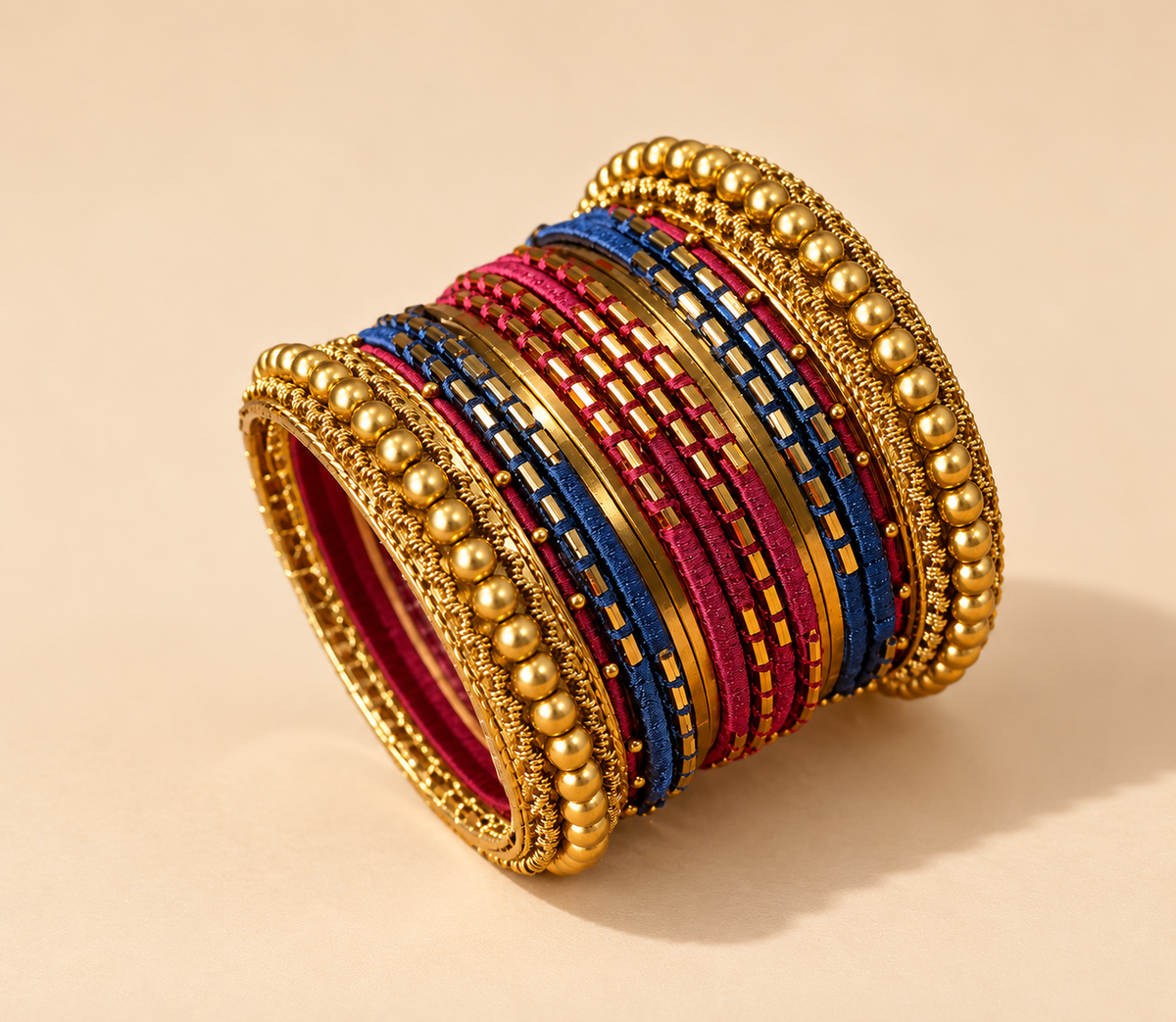 Blue maroon bangles hhb-26-281