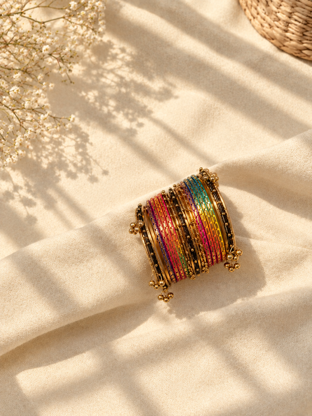 Metal multi color bangles