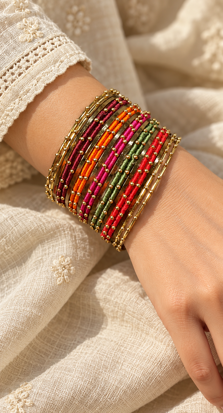 Multi vibrant bangles