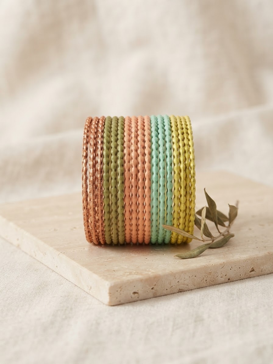 Pastel aesthetic metal bangles hhb-26-289