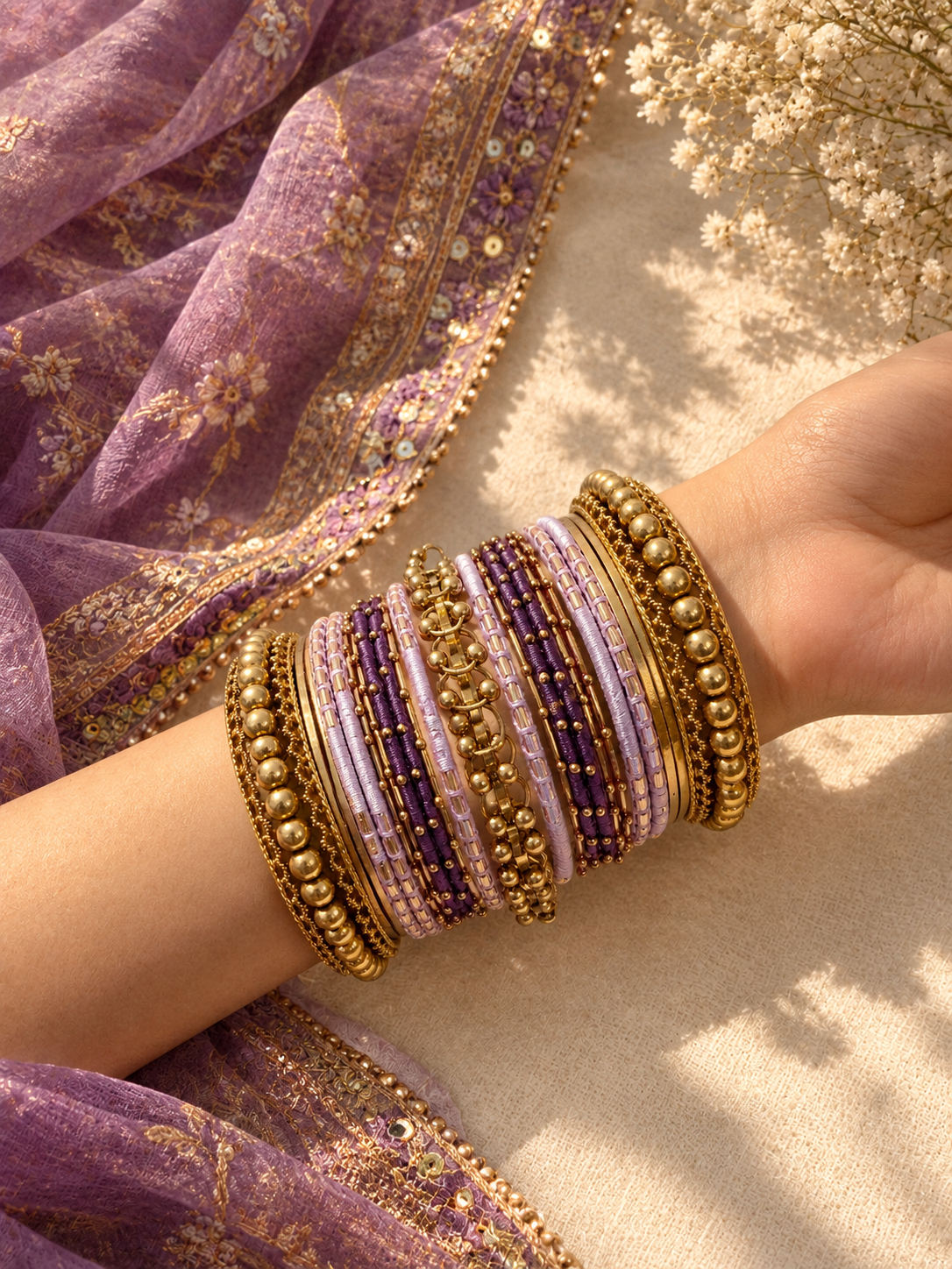 Purple desi look bangles