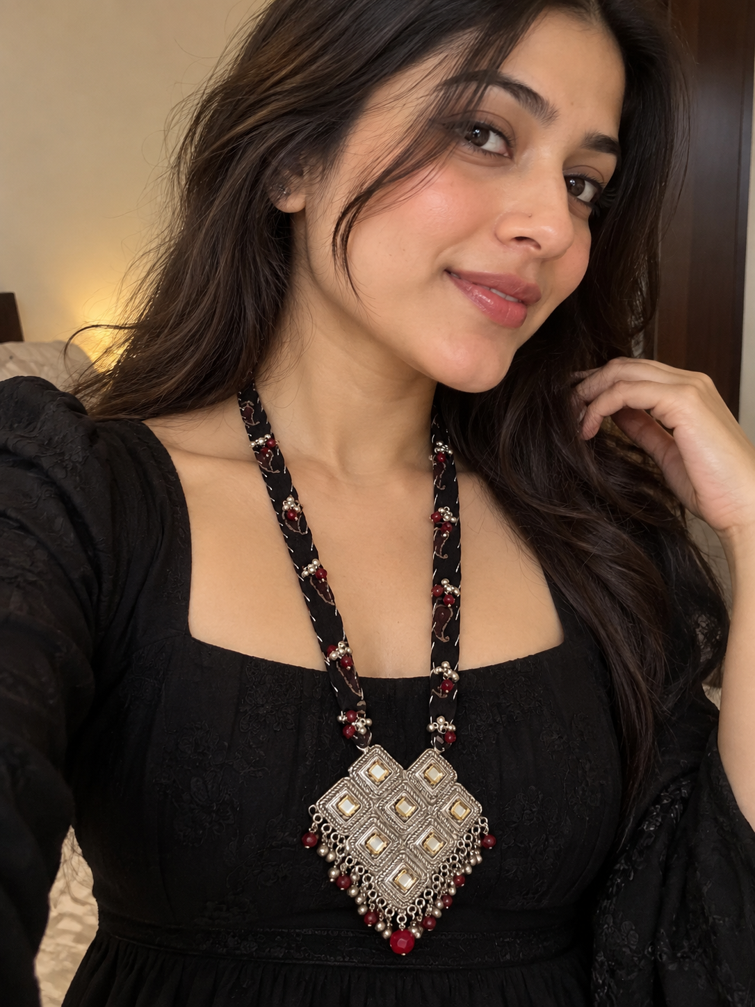 Ajrak antique necklace