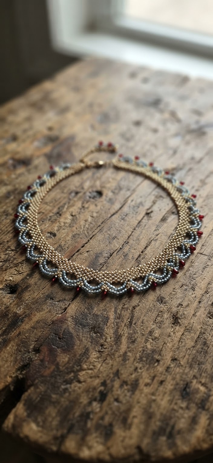 Elegant handmade necklace hhn-26-402