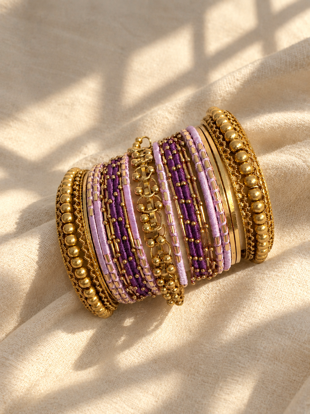 Purple desi look bangles