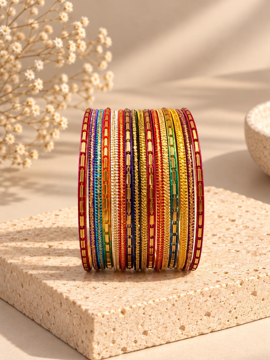 Metal color bangles