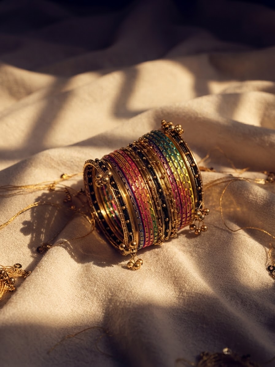 Metal multi color bangles