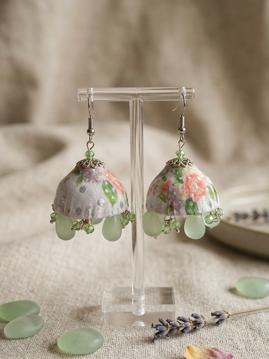 Floral  jellyfish earrings hhe-26-96