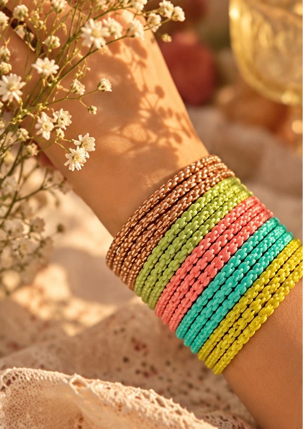 Pastel aesthetic metal bangles hhb-26-289