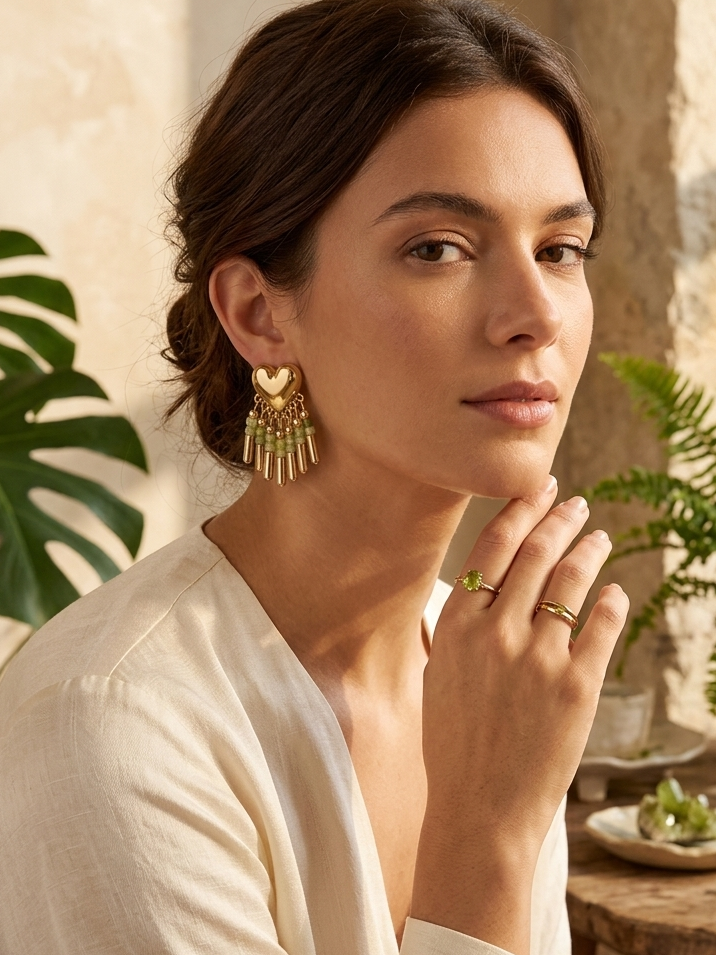 Heart beat earings hhe-26-127