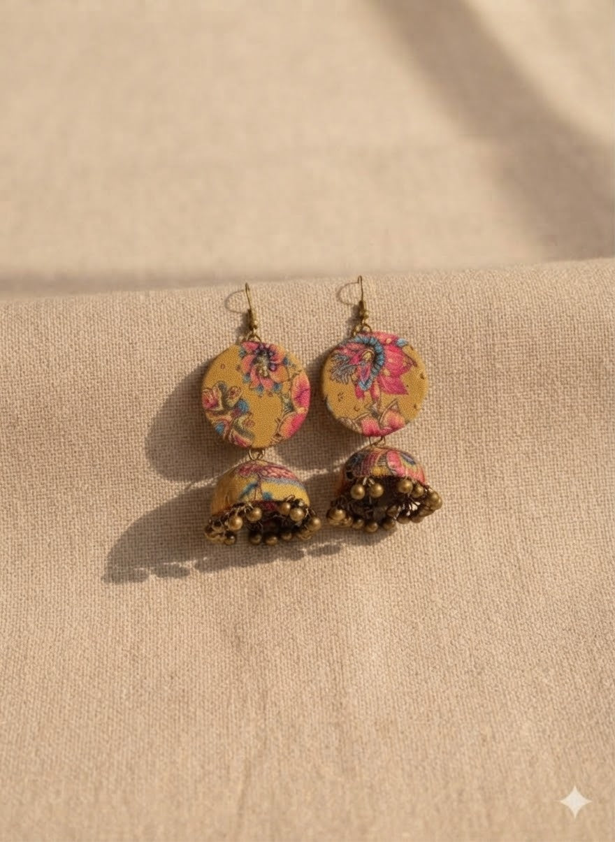 Mustard flowers jhumka hhe-24-50