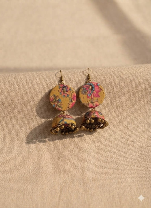 Mustard flowers jhumka hhe-24-50