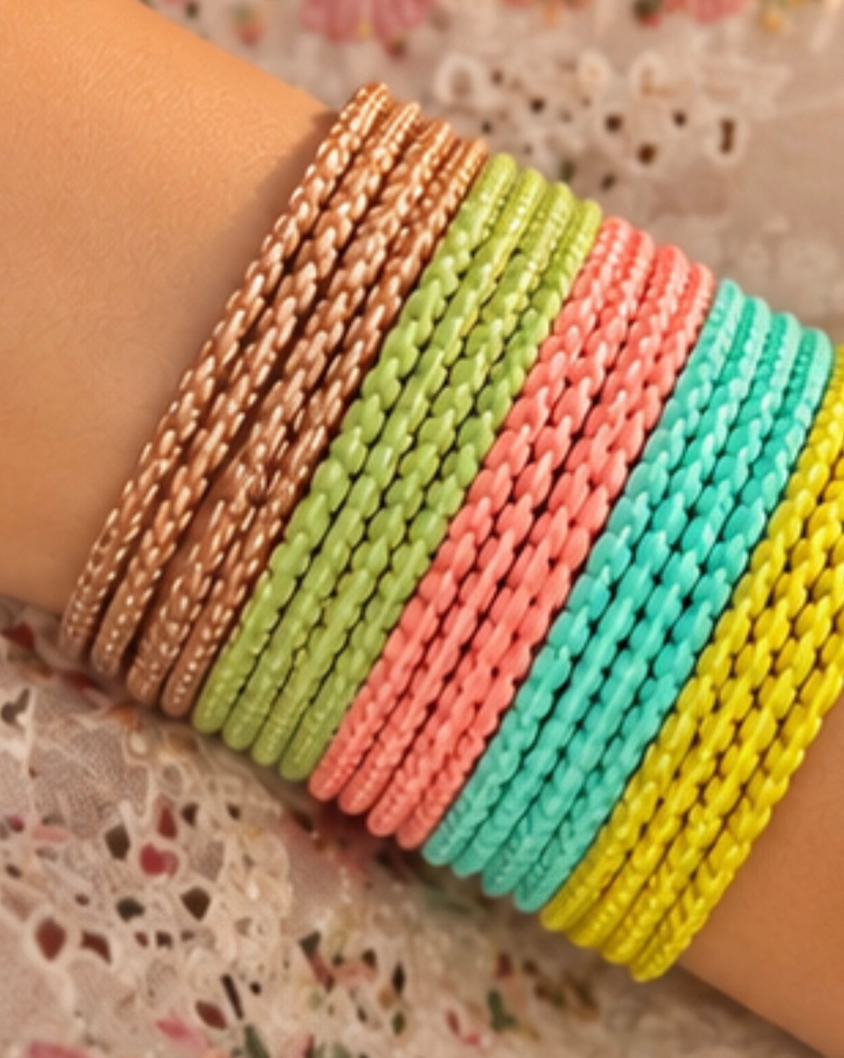 Pastel aesthetic metal bangles hhb-26-289
