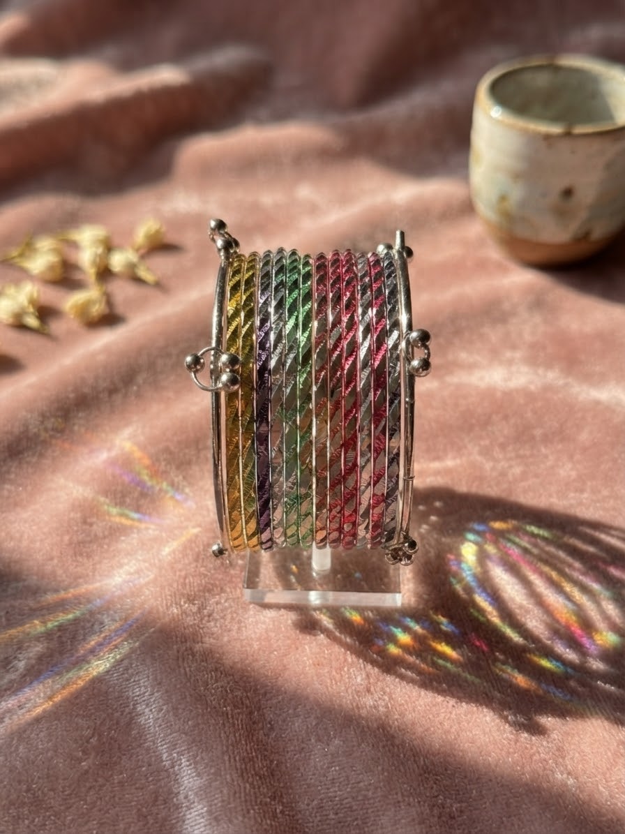 Metal mirror bangles hub-26-279