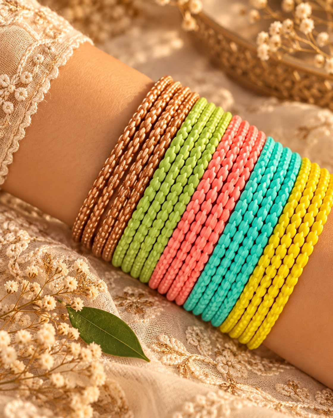Pastel aesthetic metal bangles hhb-26-289