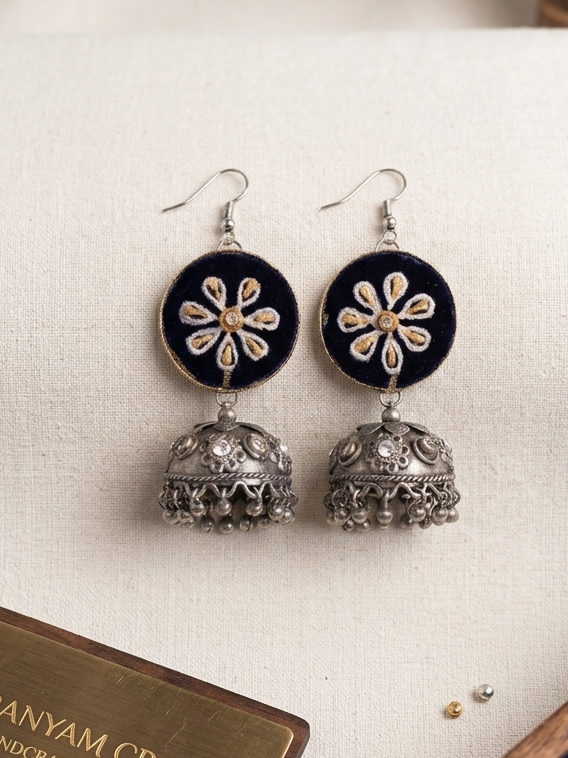 Black Oxidize jhumki hhe-26-124