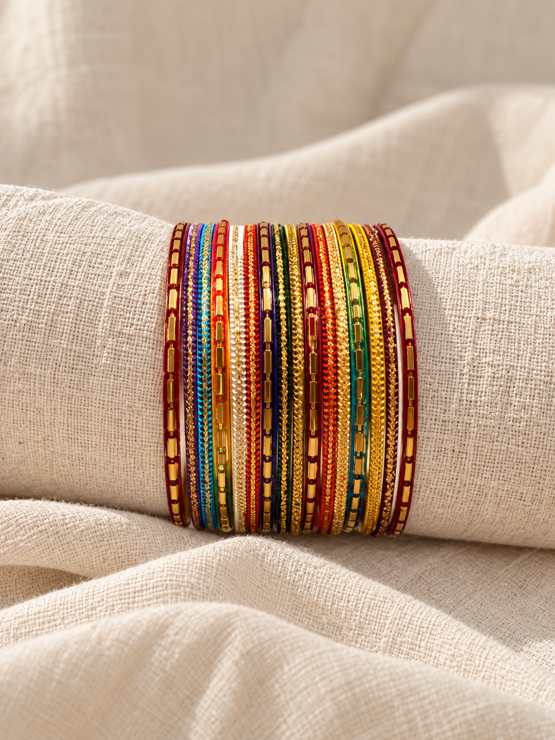 Metal color bangles