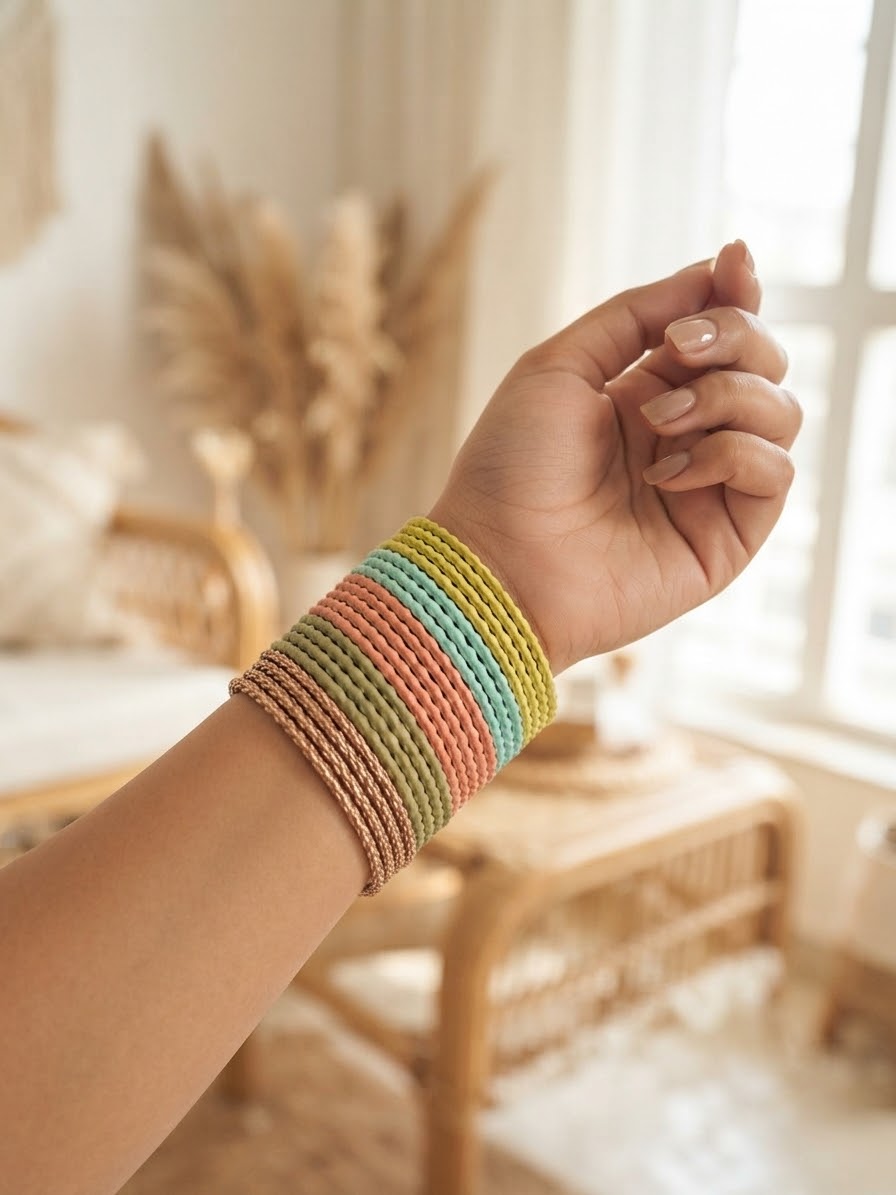 Pastel aesthetic metal bangles hhb-26-289