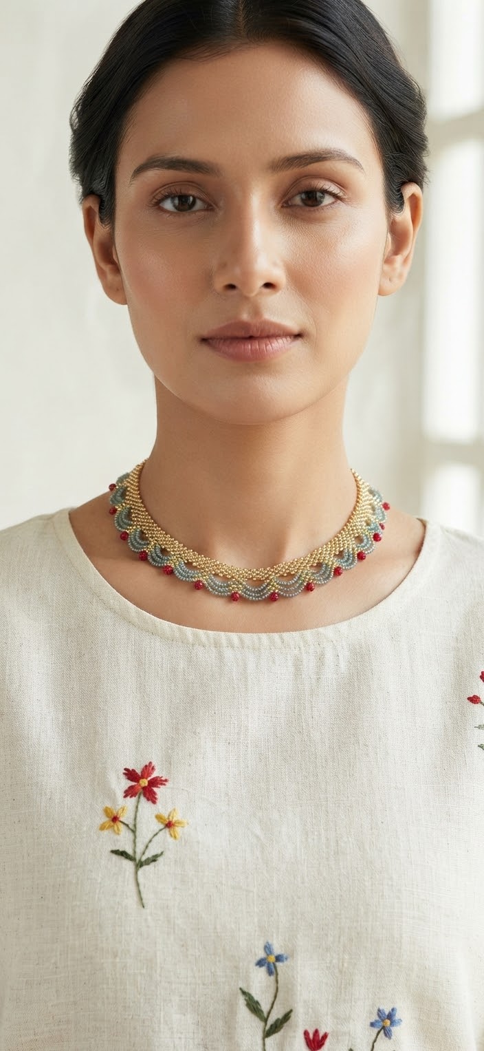 Elegant handmade necklace hhn-26-402