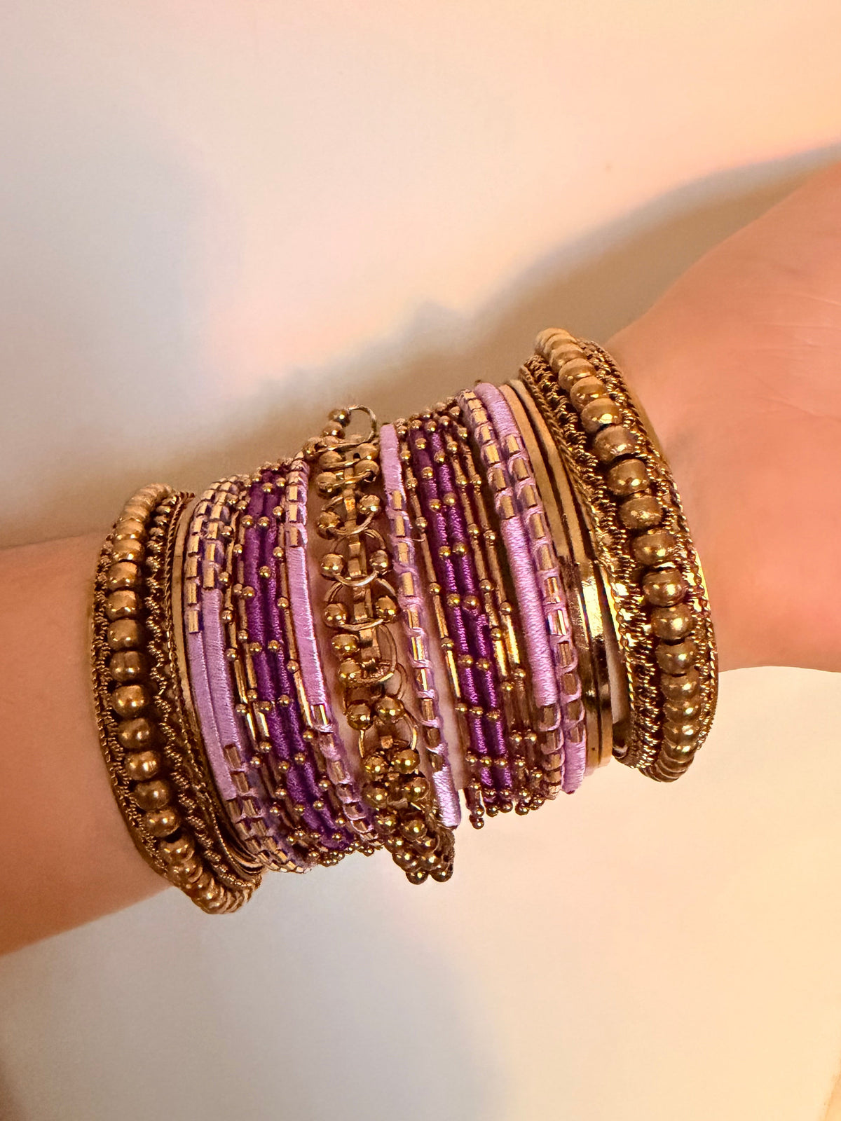 Purple desi look bangles