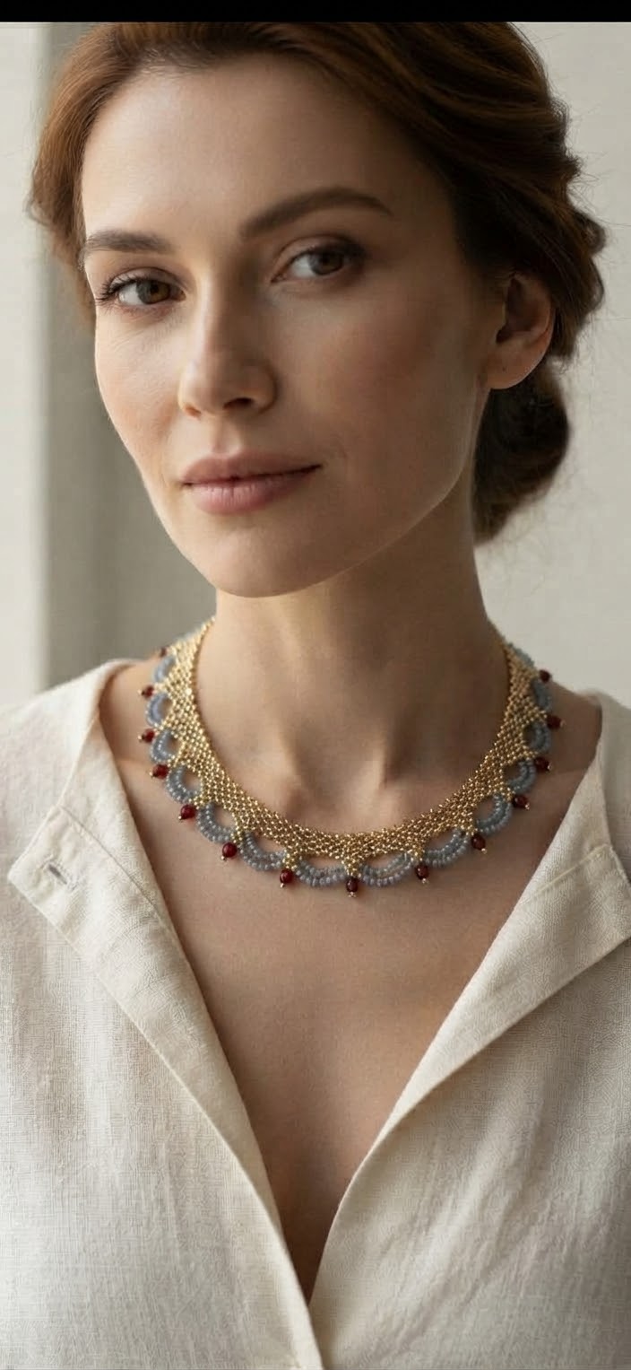 Elegant handmade necklace hhn-26-402