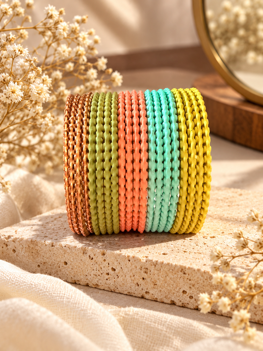 Pastel aesthetic metal bangles hhb-26-289