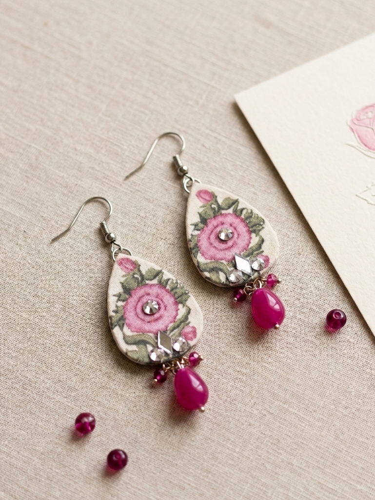 Floral drop earings Hhe-26-97