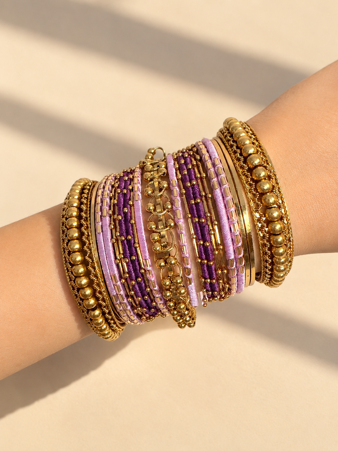 Purple desi look bangles