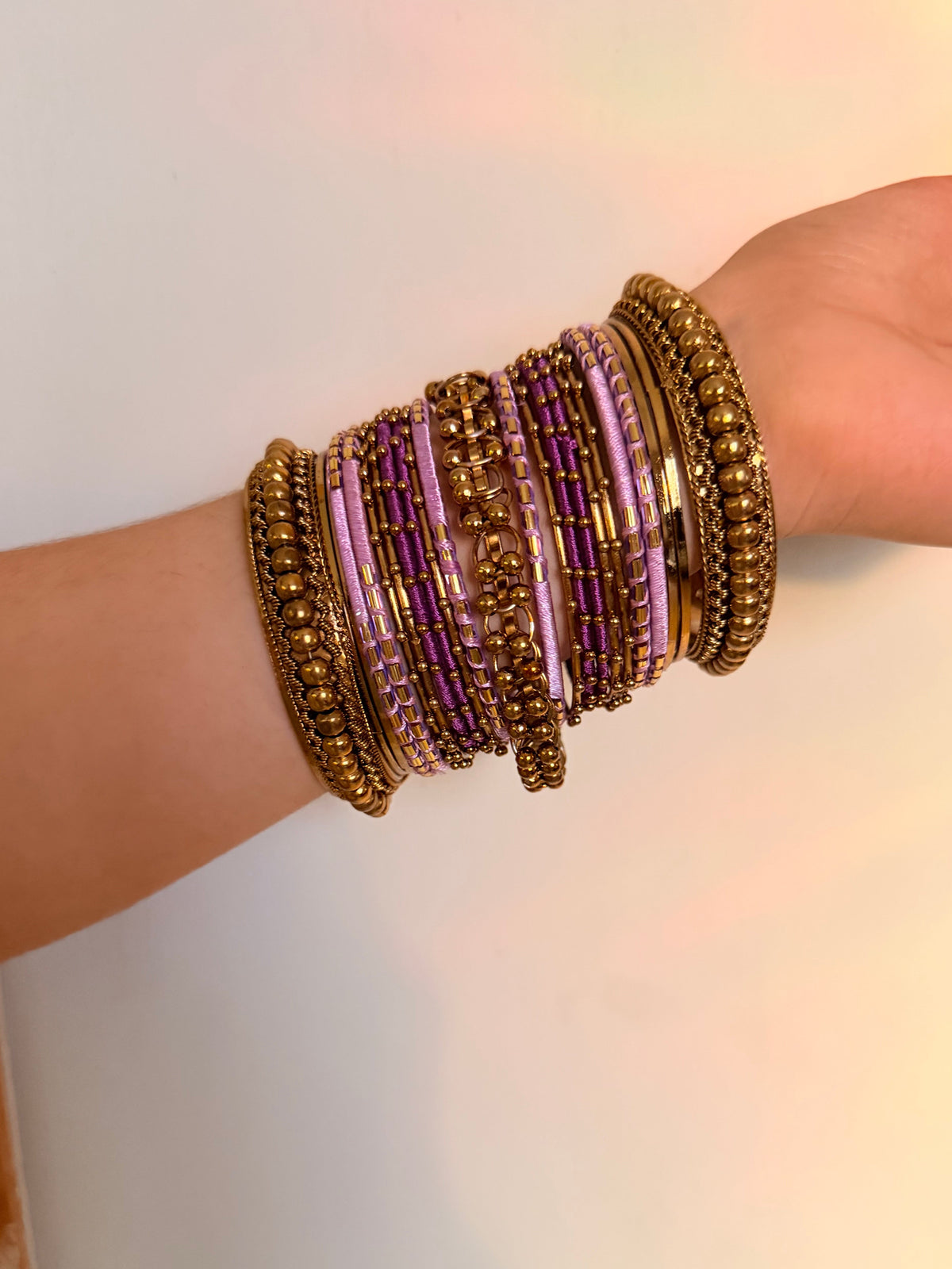 Purple desi look bangles