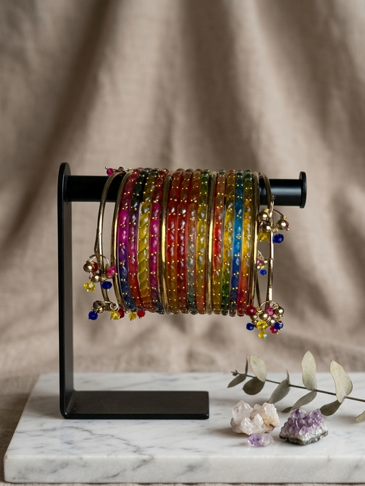 Indian rainbow rain drop bangles hhg-26-05