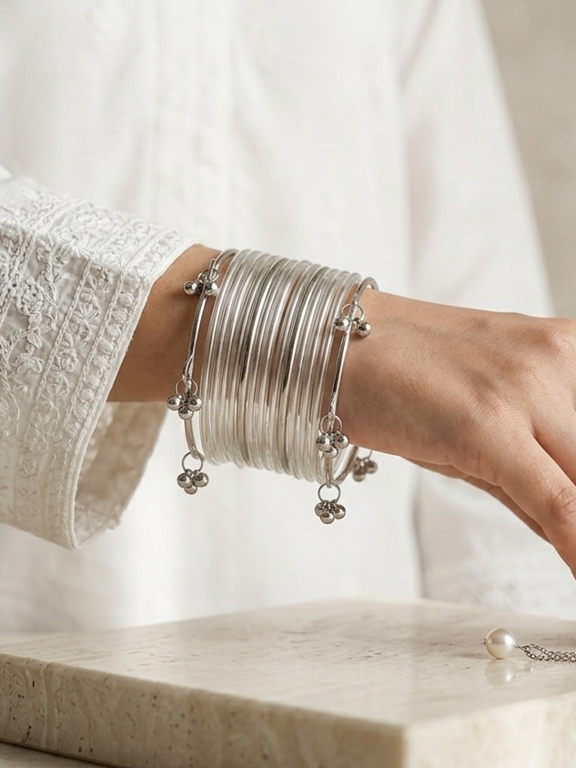 Transparent glass Pakistani bangles hhg-26-07