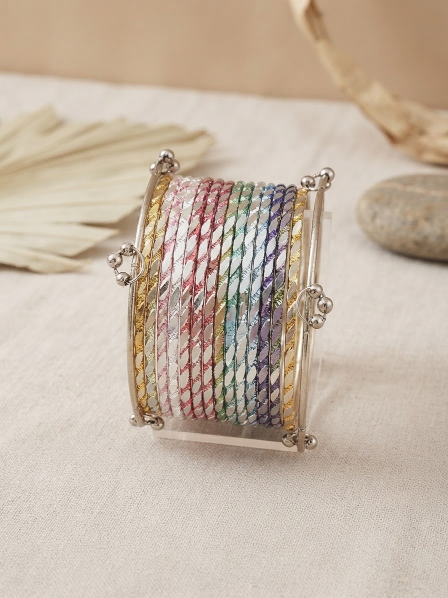 Metal mirror bangles hub-26-279