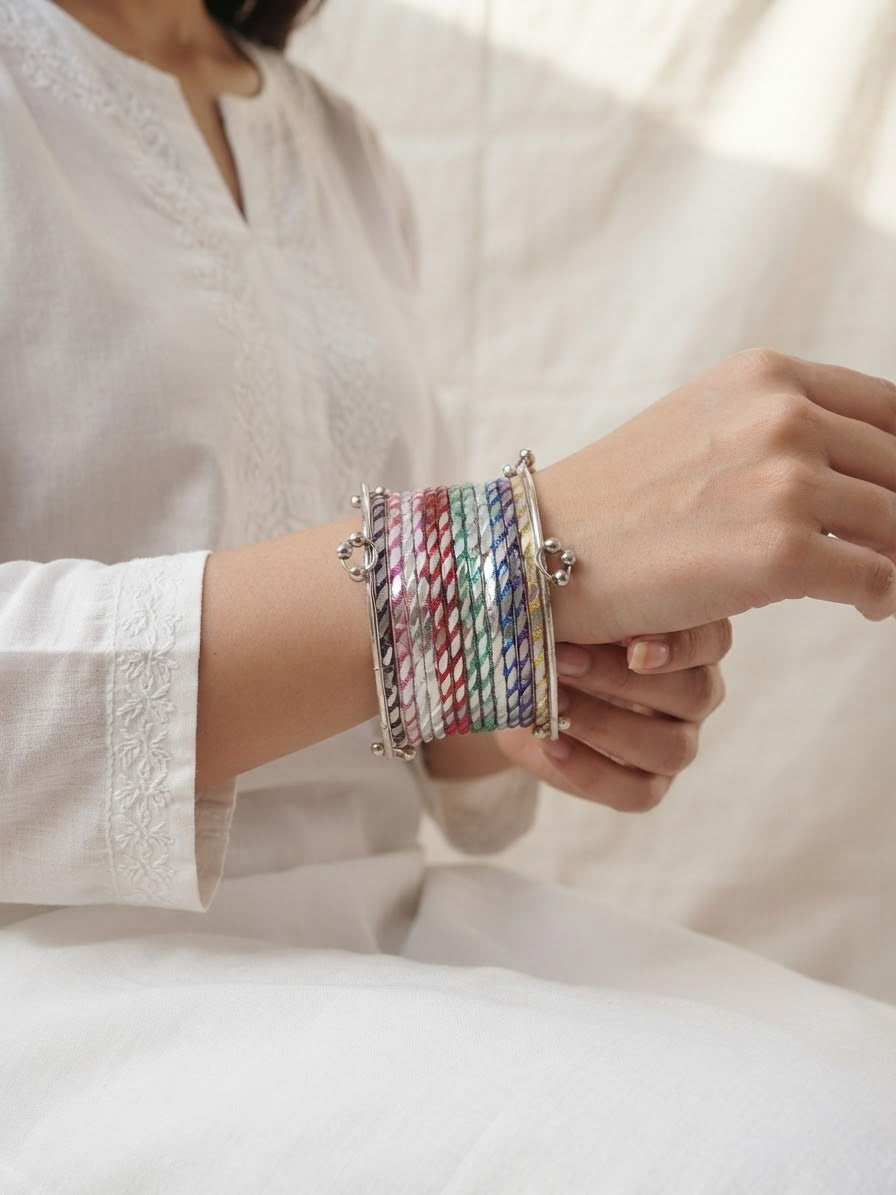Metal mirror bangles hub-26-279