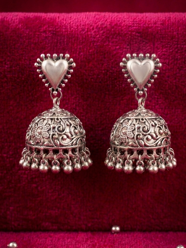 Heavy Bead Jhumka Earrings – Bold Beaded Style hhe-24-15