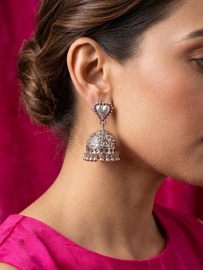 Heavy Bead Jhumka Earrings – Bold Beaded Style hhe-24-15