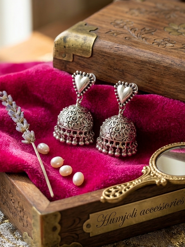 Heavy Bead Jhumka Earrings – Bold Beaded Style hhe-24-15