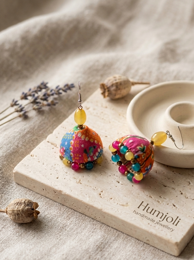 Pakistani Ethnic Jhumki Earrings | Casual Ethnic Style| hhe-26-23
