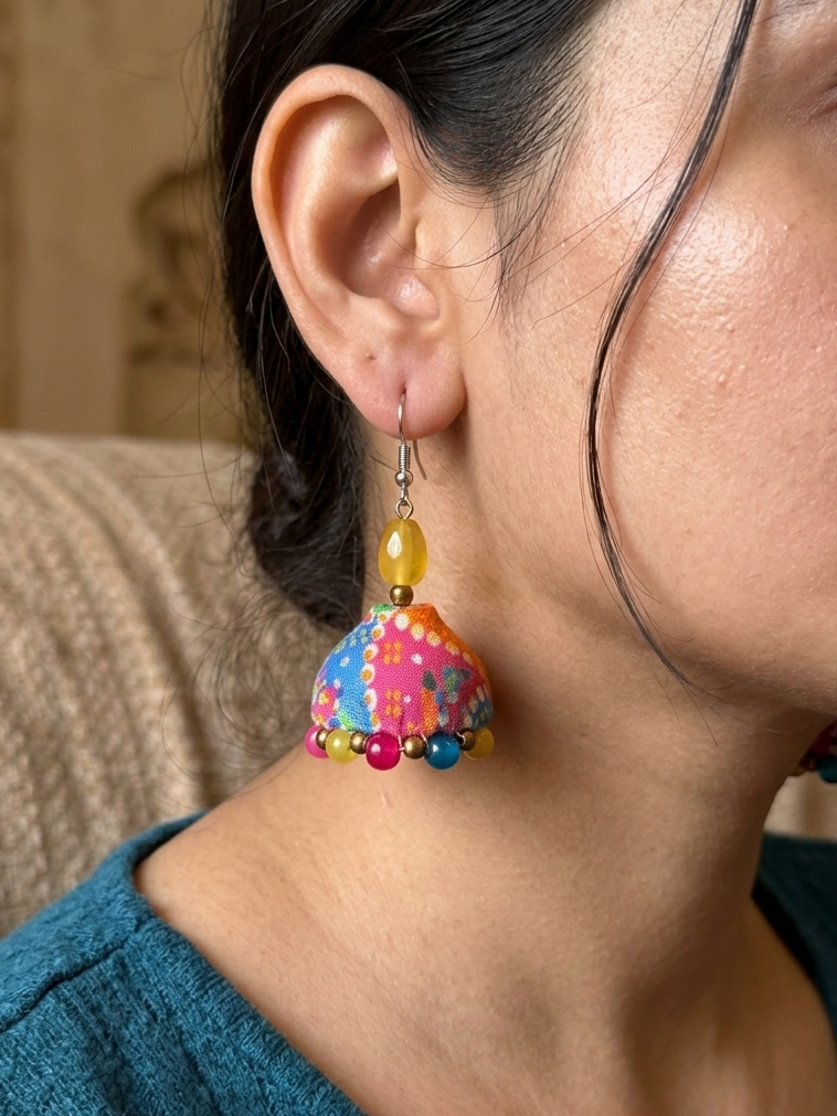 Pakistani Ethnic Jhumki Earrings | Casual Ethnic Style| hhe-26-23