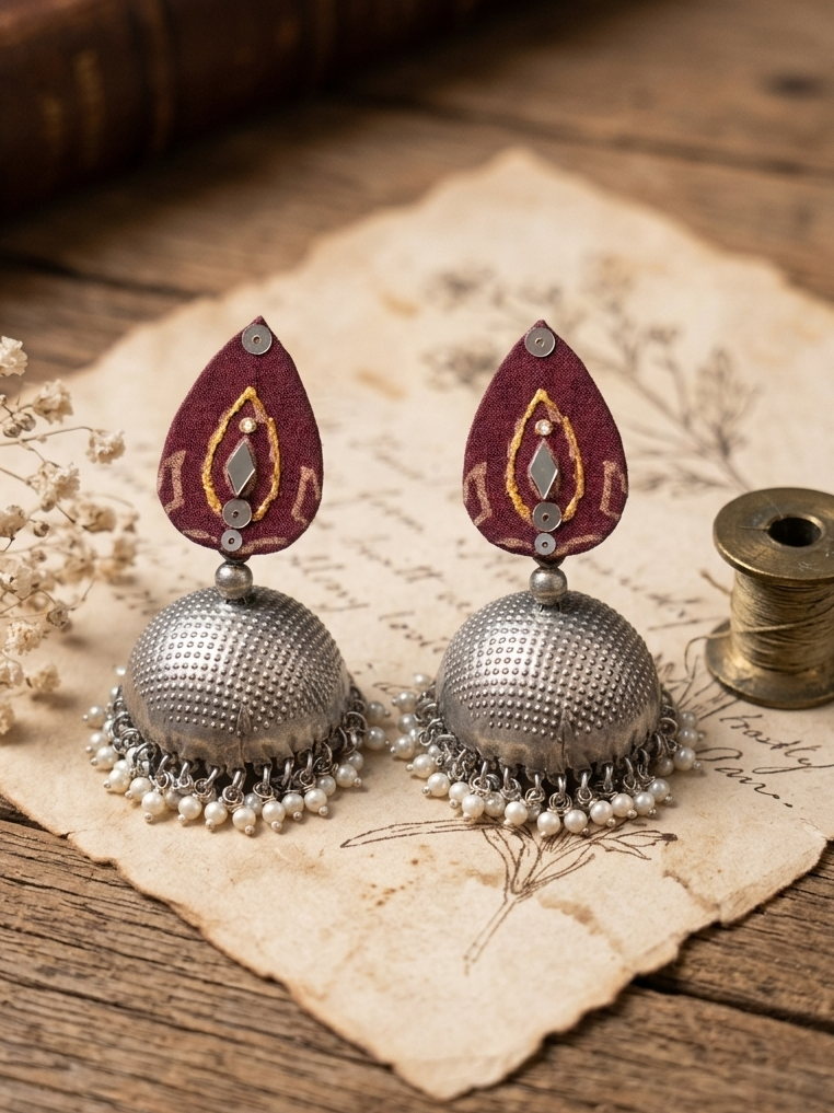 Traditional Pakistani Jhumki Earrings | Ethnic Earrings hhe-26-71