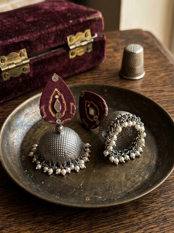 Traditional Pakistani Jhumki Earrings | Ethnic Earrings hhe-26-71