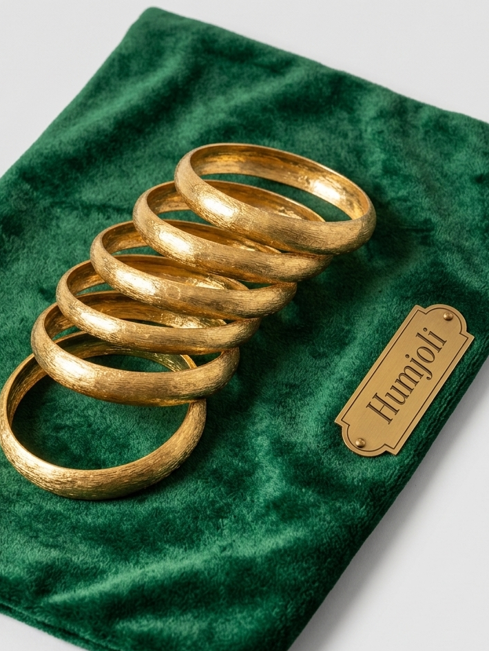 Maharani golden metal bangles hhb-26-117