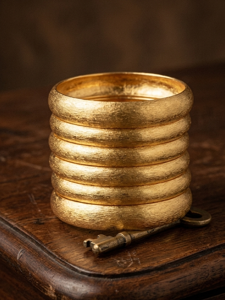 Maharani golden metal bangles hhb-26-117