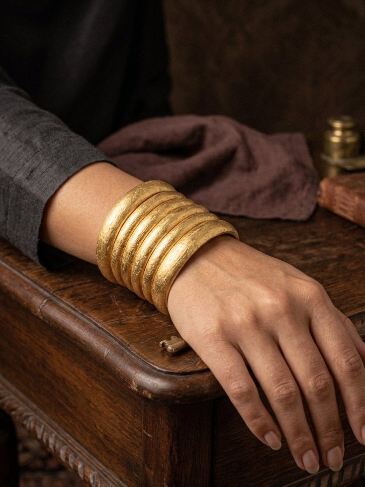 Maharani golden metal bangles hhb-26-117